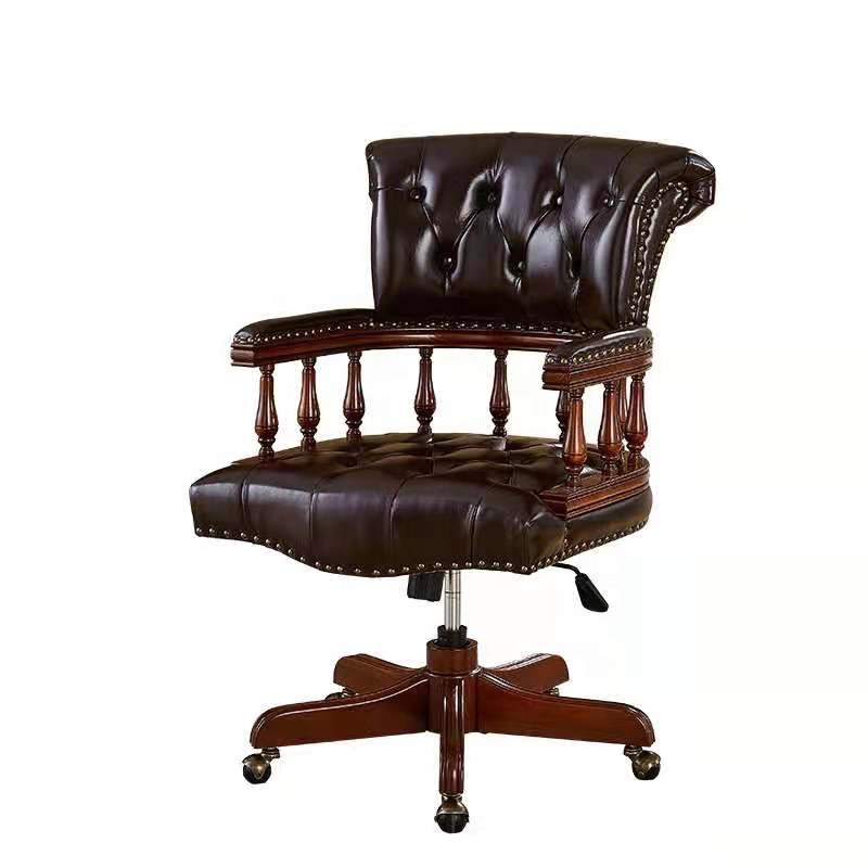 Home Office In Uk - Fauteuil capitaine Chesterfield Dark Ox Blood